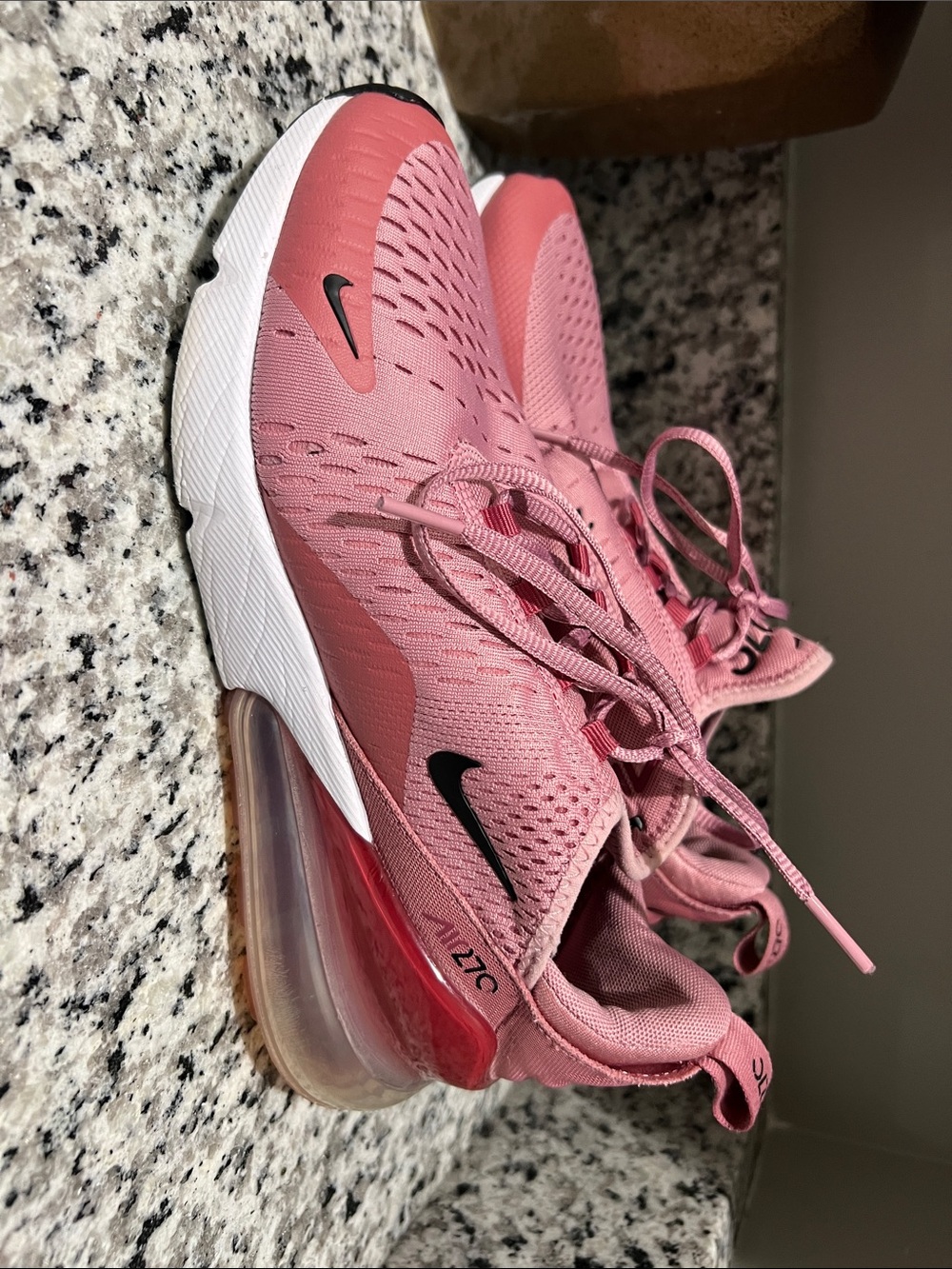 Nike Women's Pink Athletic Sneakers with Visible Air Cushioning